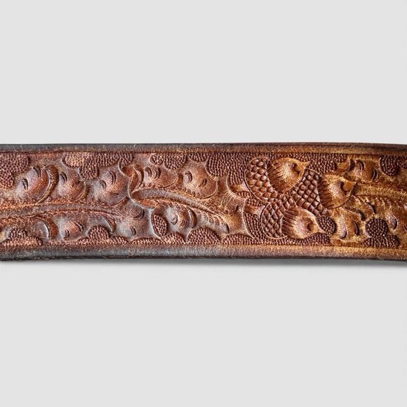 VTG Barrel Racing Cowboy Trophy Belt Buckle Rodeo Western German Silver Tooled - Picture 8 of 11